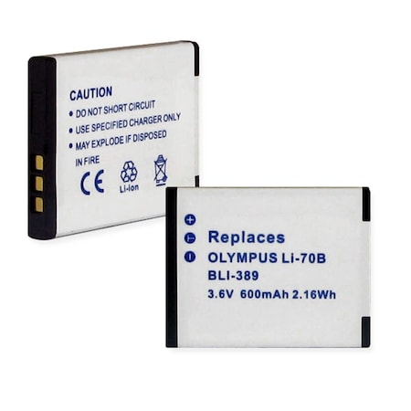 EMPIRE Olympus Li-70B 3.6V 600 mAh Batteries - 2.16 watt BLI-389